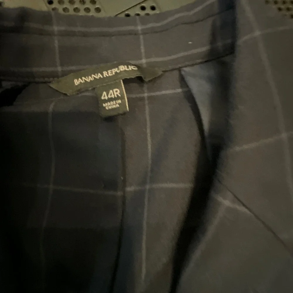 Banana Republic Mens 44R Slim Performance Smart Weight Wool Navy Blazer‎ Jacket